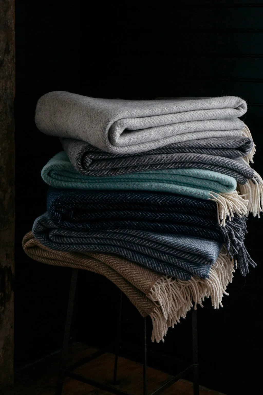 Herringbone w/ Cashmere Throws