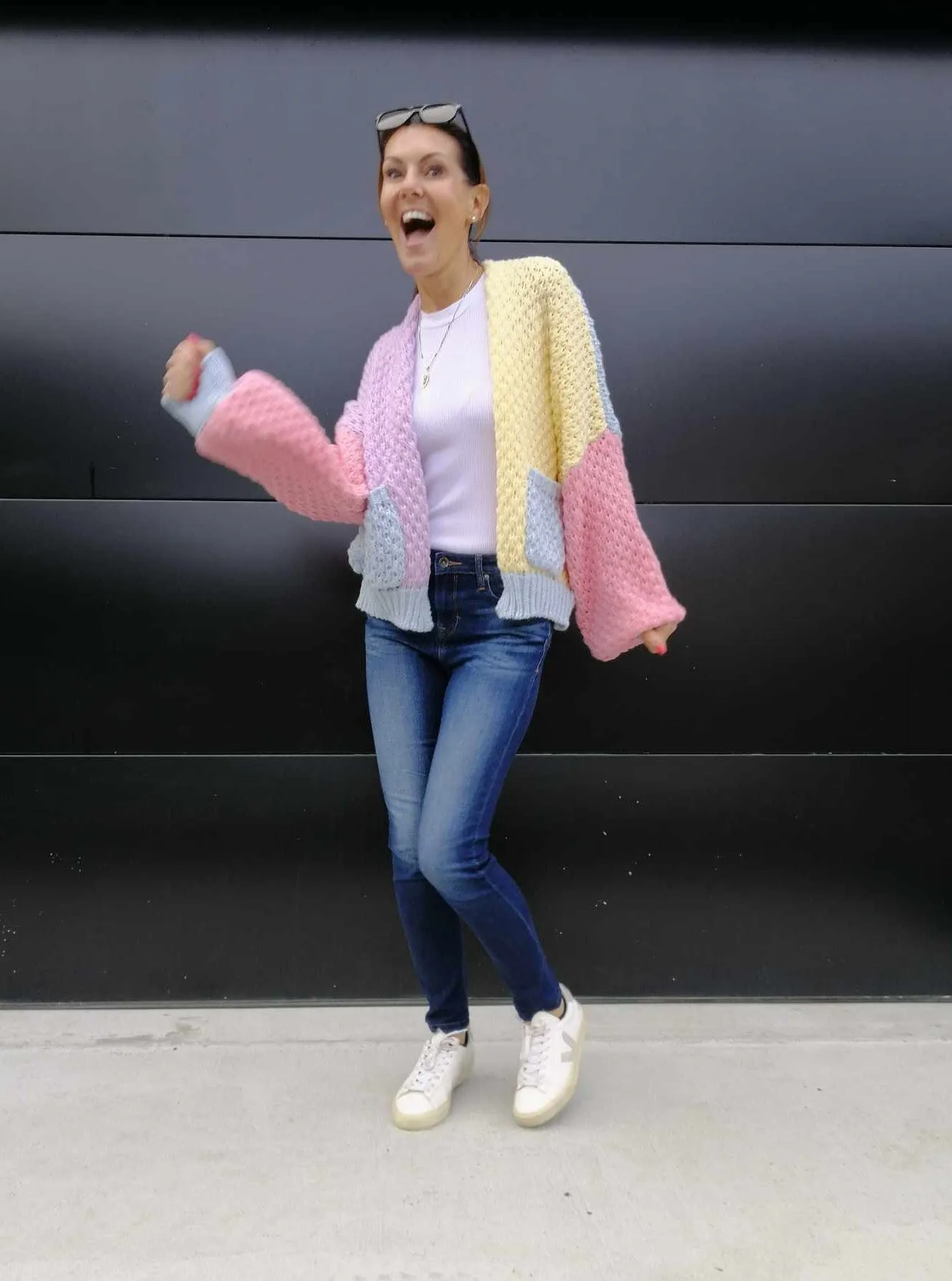 Holly Cardigan - Multi Blue