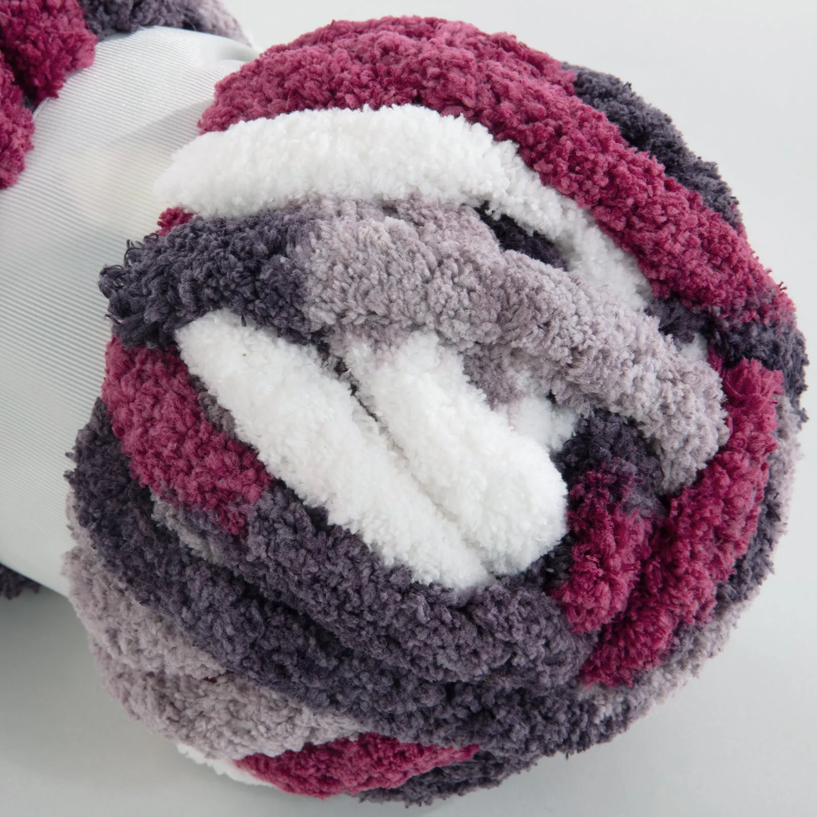 HOMBYS Giant Chunky Yarn for Crocheting/Hand Knitting, Super Bulky Large Soft Fluffy Tie Dye Plush Fuzzy Mixed Color Thick Chenille Yarn