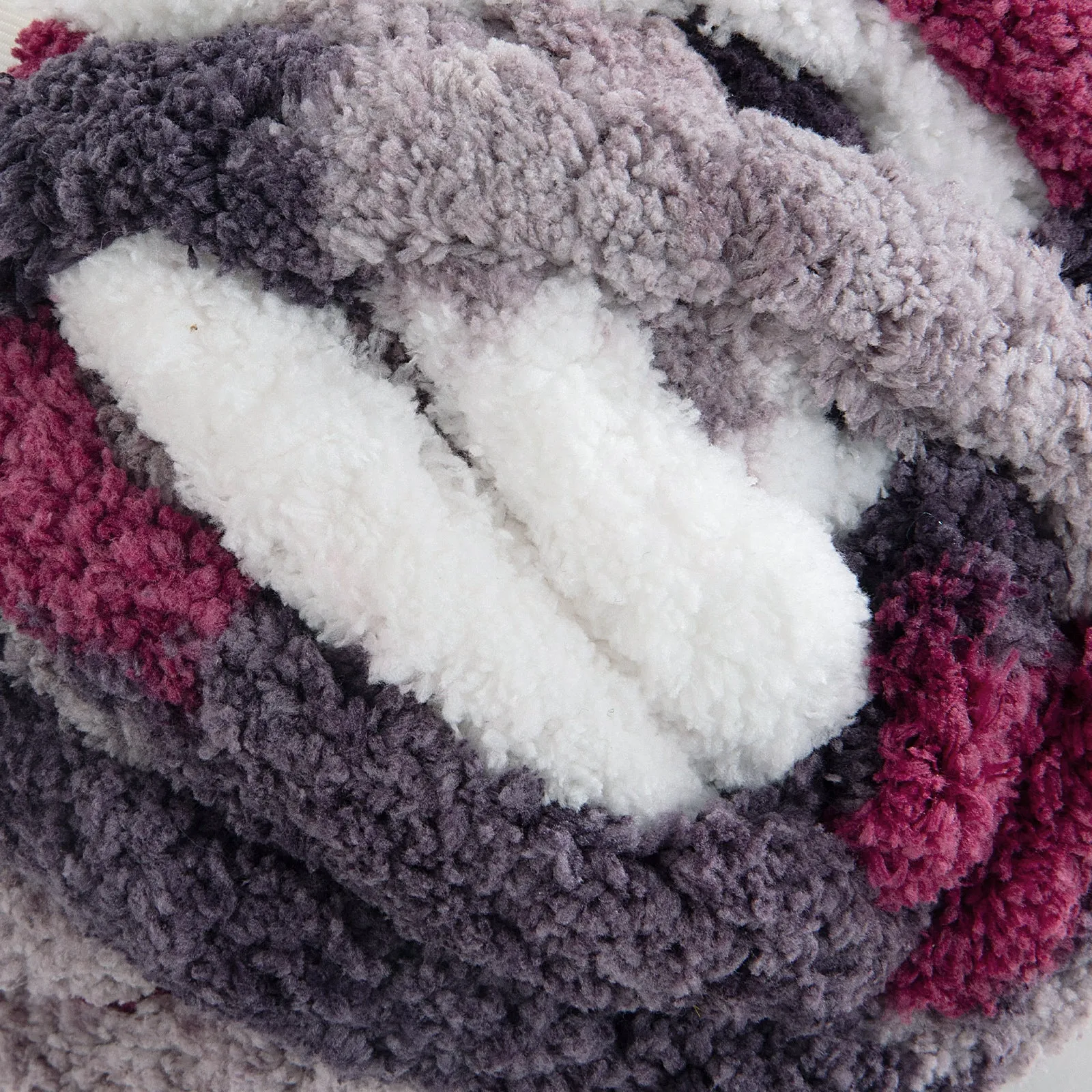HOMBYS Giant Chunky Yarn for Crocheting/Hand Knitting, Super Bulky Large Soft Fluffy Tie Dye Plush Fuzzy Mixed Color Thick Chenille Yarn