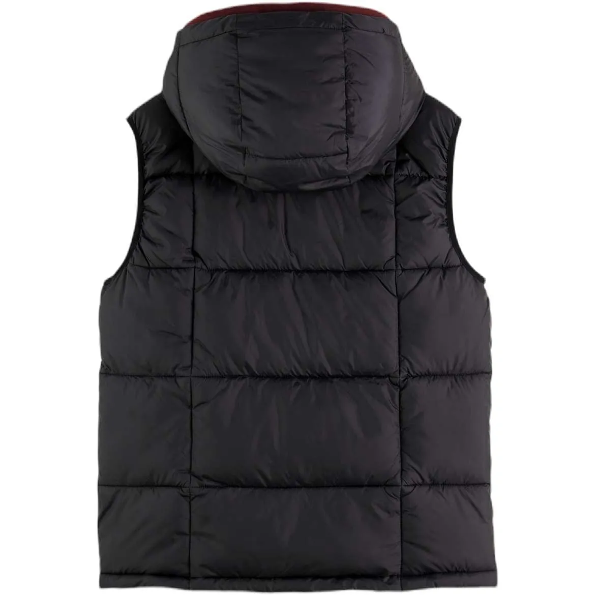Hooded Puffer Vest - Black