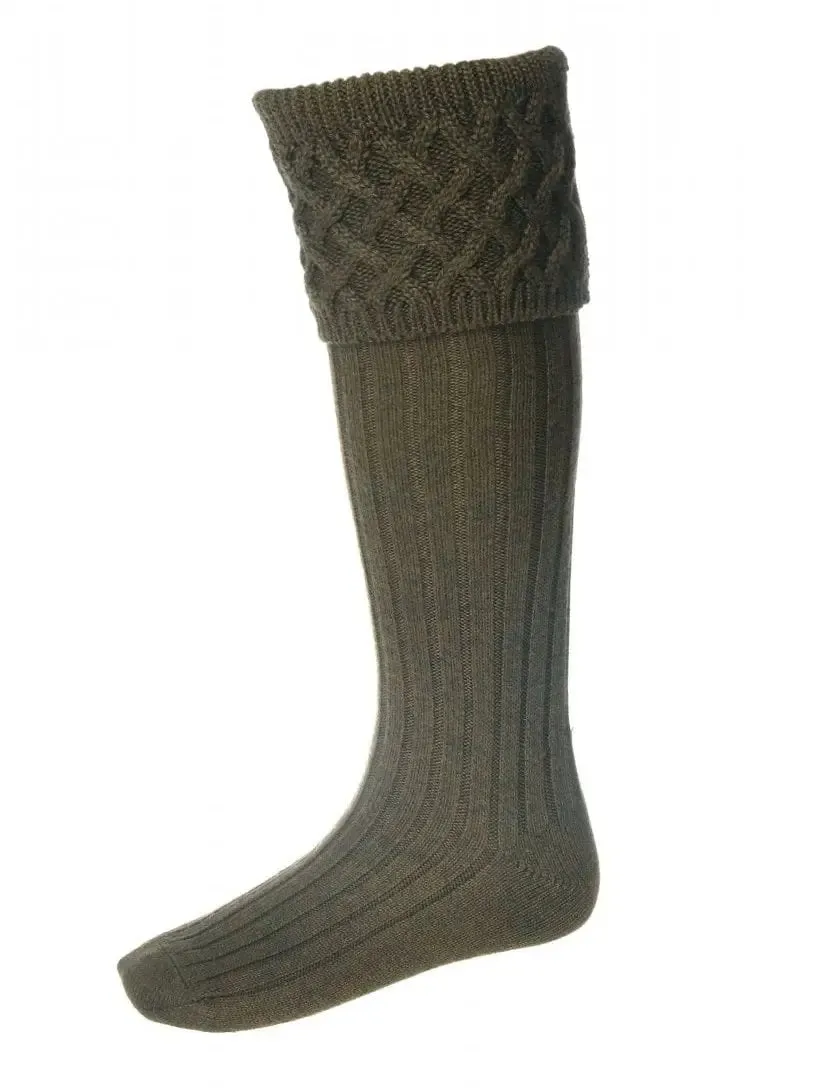 HOUSE OF CHEVIOT Rannoch Shooting Socks - Mens - Bracken