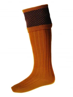 HOUSE OF CHEVIOT Tayside Shooting Socks - Mens - Ochre