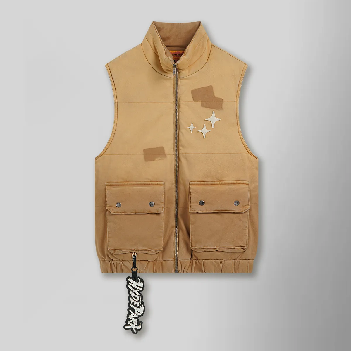 Hyde Park Pivotal Distressed Puffer Vest (Tan)