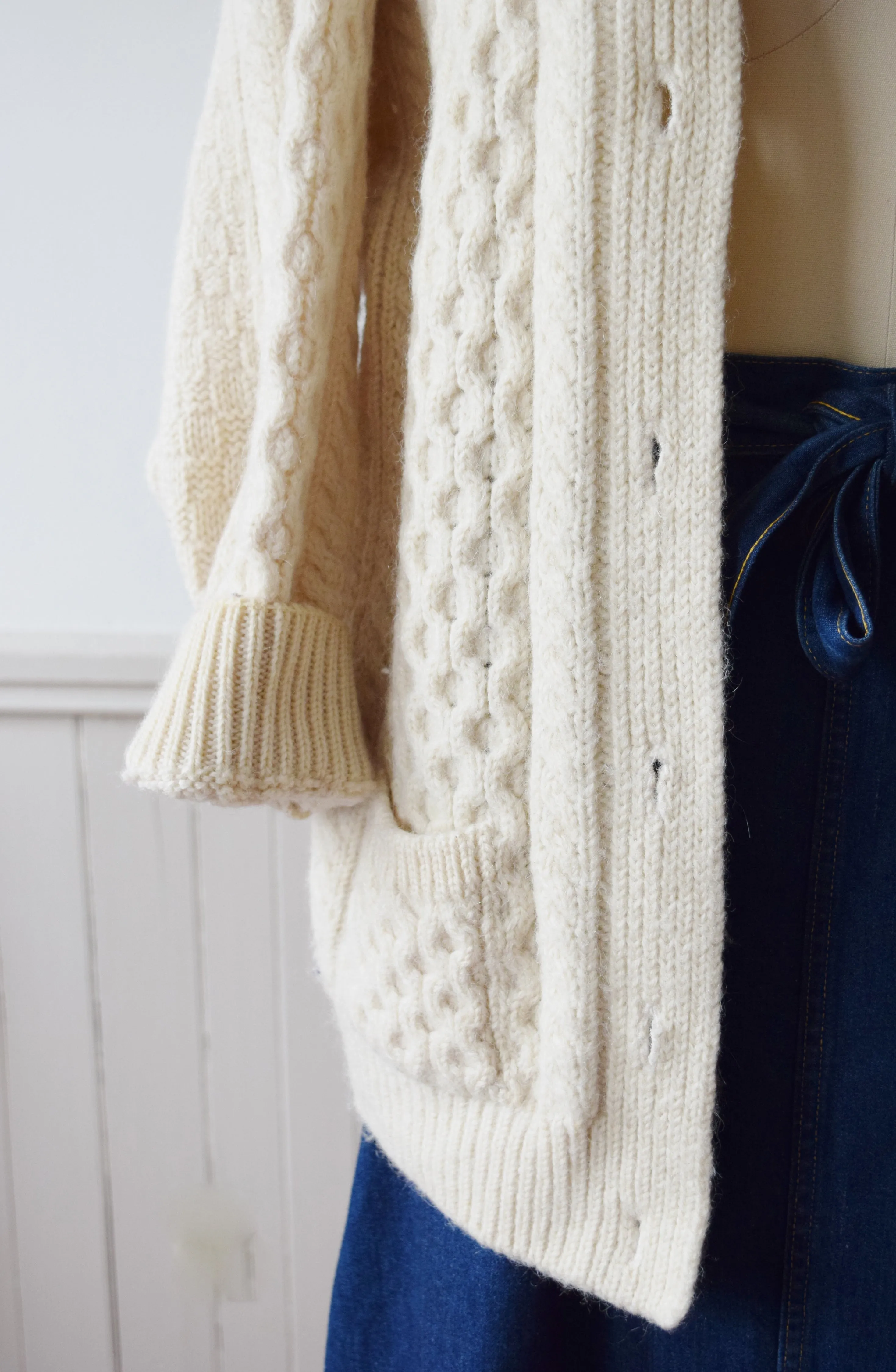 Irish Cable Knit Cardigan | M/L