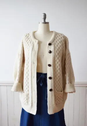 Irish Cable Knit Cardigan | M/L