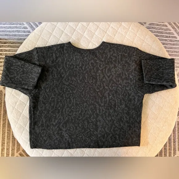 IRO Bella XS Black &amp; Gray Alpaca Wool Chunky Oversized Sweater Orig $400