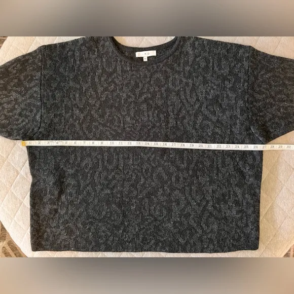IRO Bella XS Black &amp; Gray Alpaca Wool Chunky Oversized Sweater Orig $400