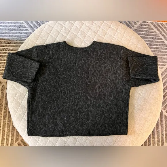 IRO Bella XS Black &amp; Gray Alpaca Wool Chunky Oversized Sweater Orig $400