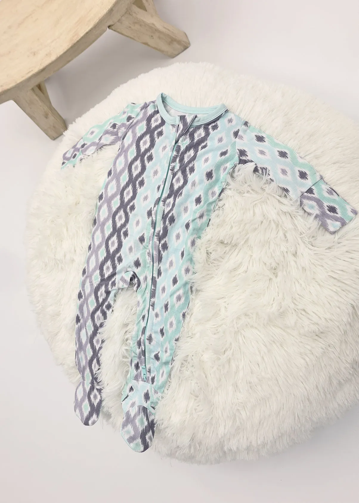 Isaac's Ikat Zipper Footie