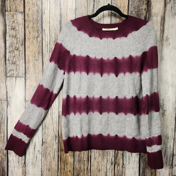 J BRAND Wool Cashmere Tie-Dye Striped Sweater - S