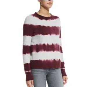 J BRAND Wool Cashmere Tie-Dye Striped Sweater - S
