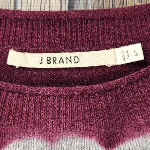 J BRAND Wool Cashmere Tie-Dye Striped Sweater - S