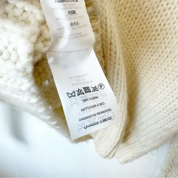 J. Crew | Chunky Knit Wool Alpaca Turtleneck Sweater in Ivory