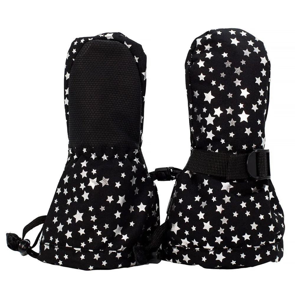 Jan & Jul Waterproof Infant Mittens - Black Stars