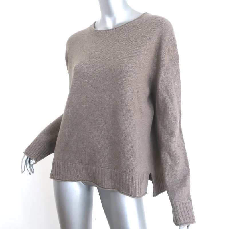 Jenni Kayne Everyday Crewneck Sweater Taupe Wool-Blend Size Large