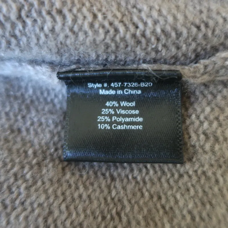 Jenni Kayne Everyday Crewneck Sweater Taupe Wool-Blend Size Large