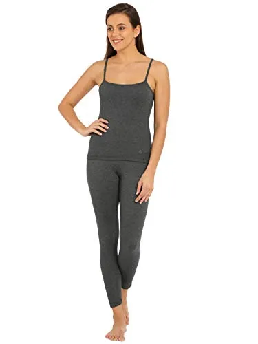 Jockey Women's Thermal Leggings with Concealed Elastic Waistband 2520_Charcoal Melange_S