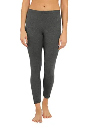 Jockey Women's Thermal Leggings with Concealed Elastic Waistband 2520_Charcoal Melange_S