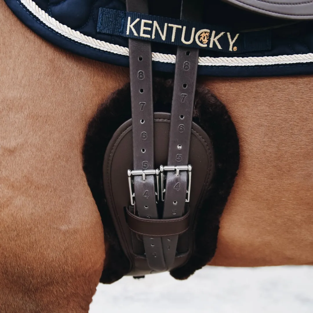 Kentucky Horsewear Anatomic Sheepskin Short Girth - Brown
