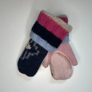 Kids Mittens S/M - Blue & Pink - 264