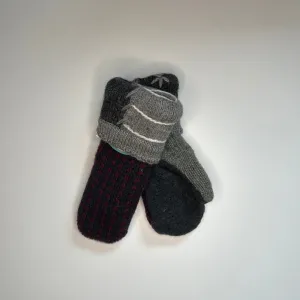 Kids Mittens S/M - Red & Grey - 288