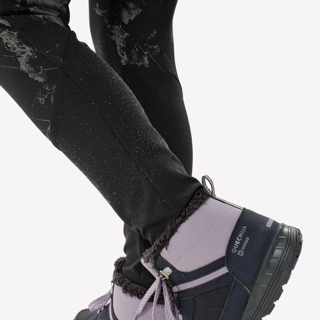 KIDS’ WARM HIKING LEGGINGS - SH100 - 7-15 YEARS