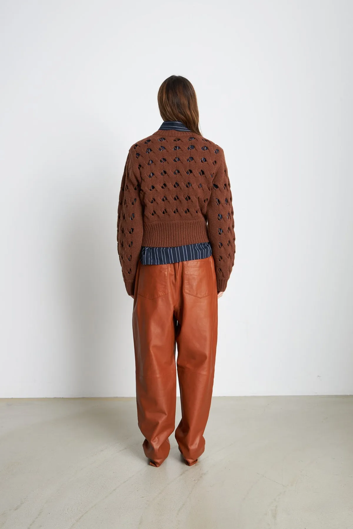 Knitted Sweater - Brown