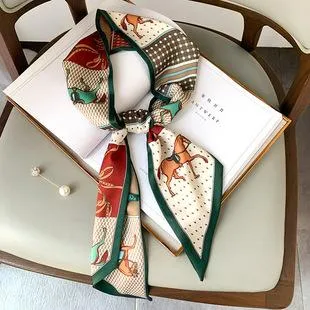 Korean Style Spring And Autumn Summer New Plaid 70 Silk Square Scarf Women's Silk Scarf Decorative Scarf Elegant Scarf Mulberry Silk Scarf
