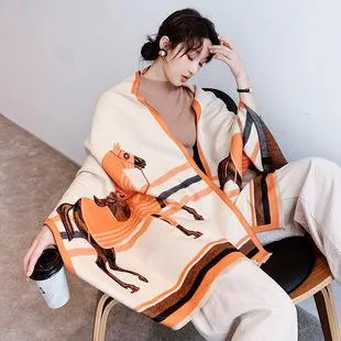 Korean Style Spring And Autumn Summer New Plaid 70 Silk Square Scarf Women's Silk Scarf Decorative Scarf Elegant Scarf Mulberry Silk Scarf