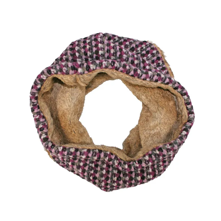 Ladies Bobble Fur Lined Snood