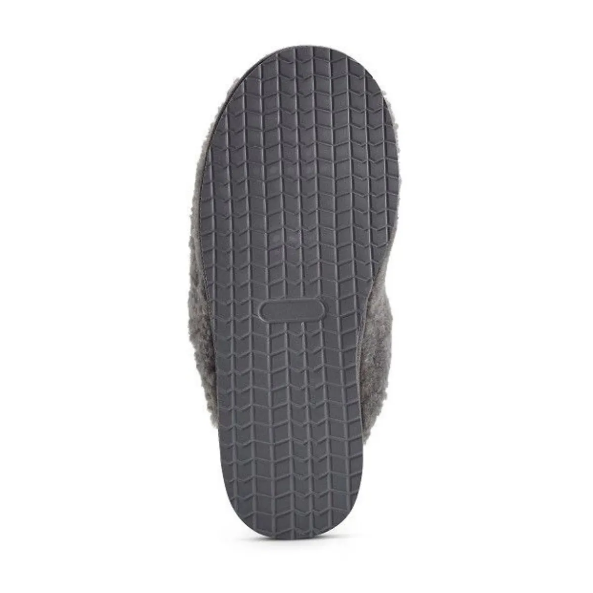 Ladies Grey Curly Wool Sheepskin Mule Slippers