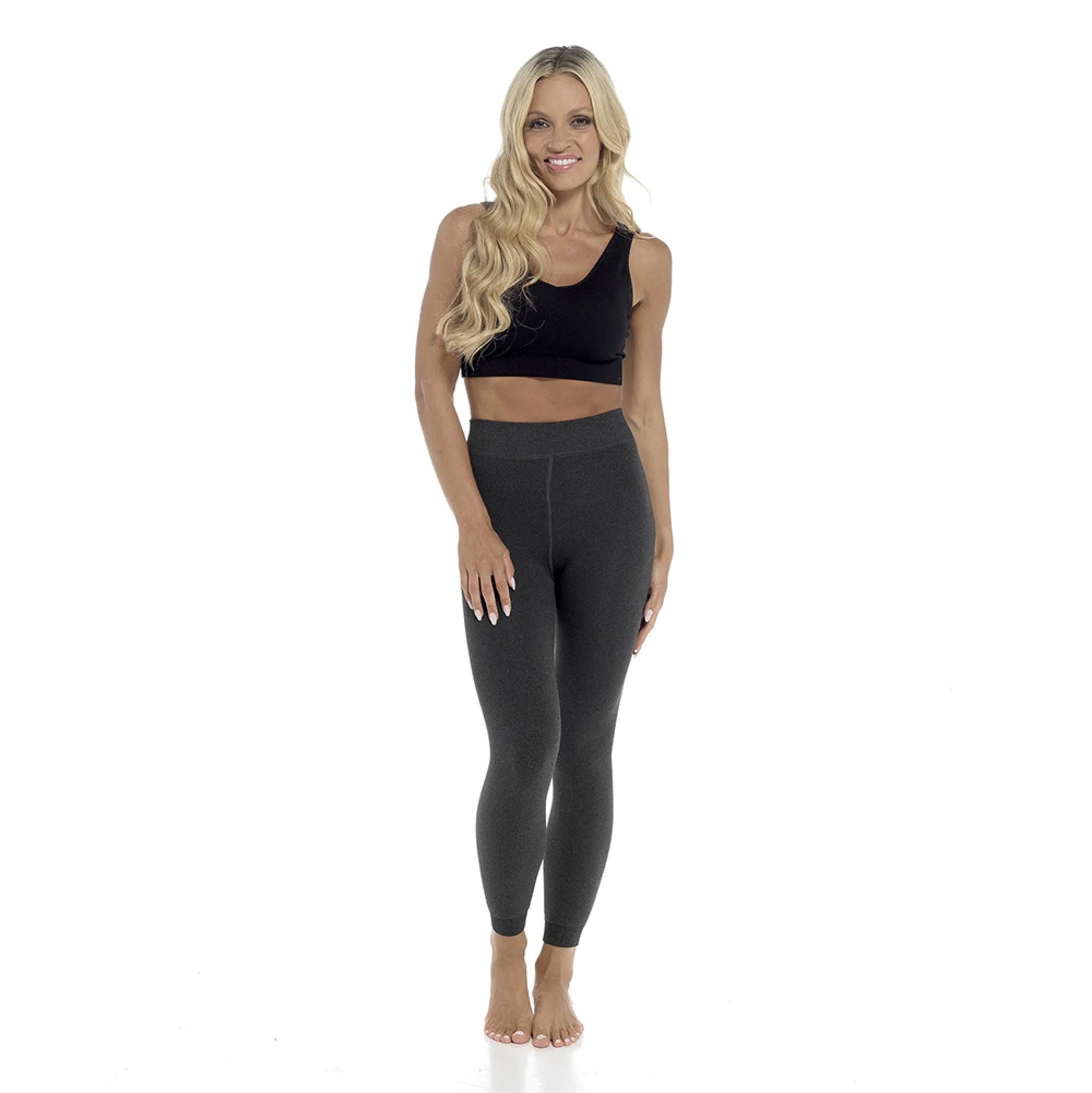 Ladies Thermal Leggings Womens Plush Velvet Lined 200 Denier Tog 2.2 Side-Seam Free