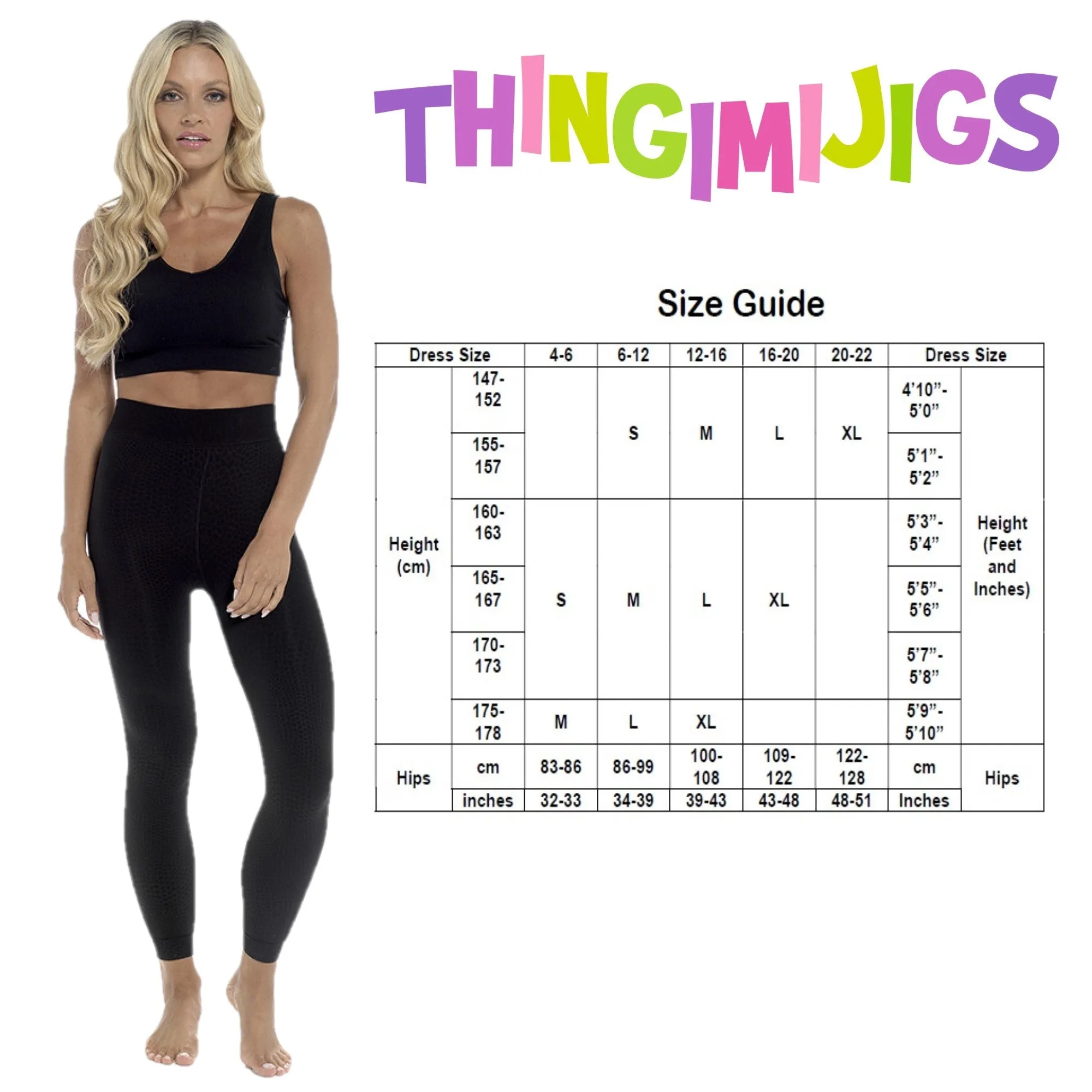 Ladies Thermal Leggings Womens Plush Velvet Lined 200 Denier Tog 2.2 Side-Seam Free