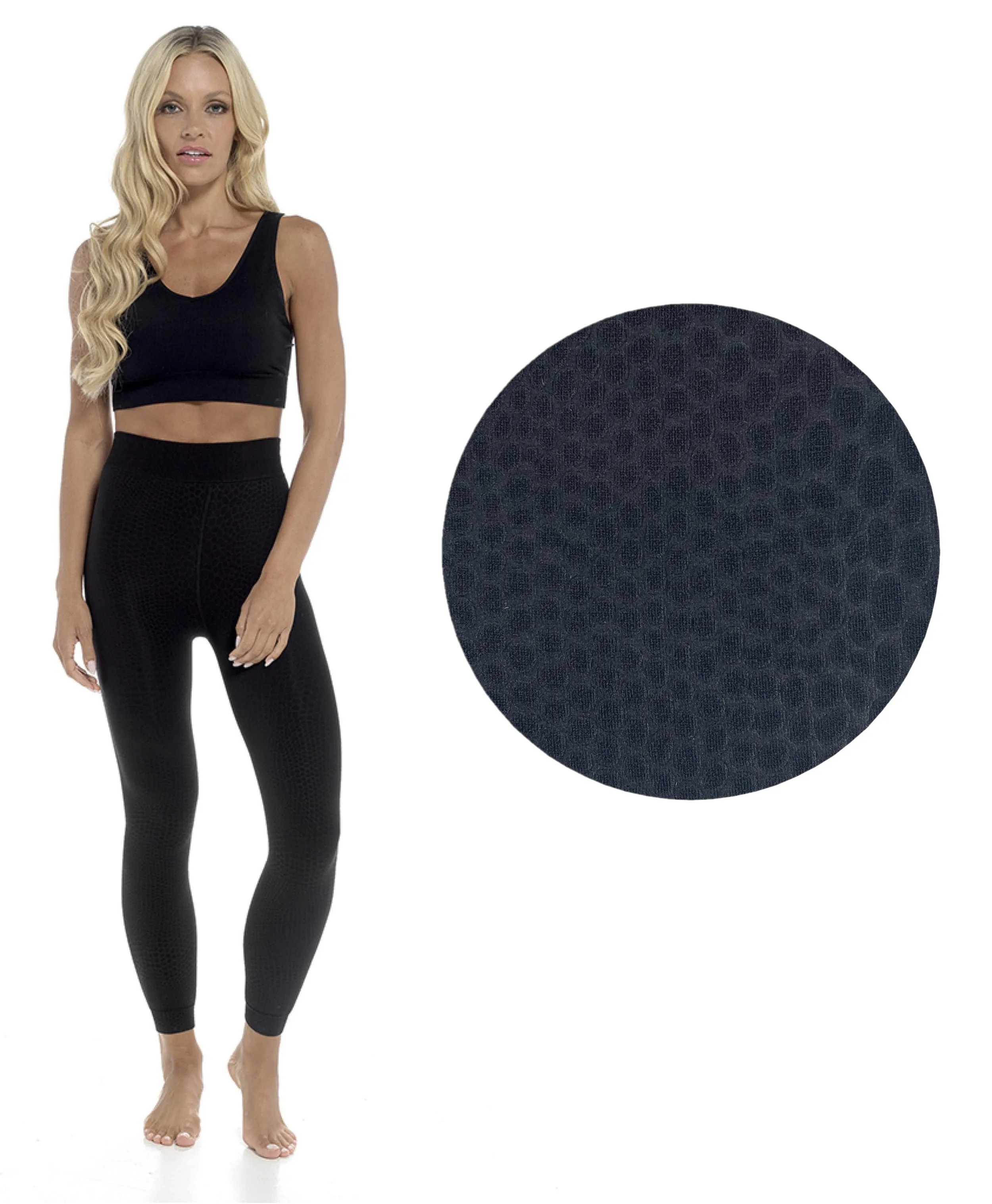 Ladies Thermal Leggings Womens Plush Velvet Lined 200 Denier Tog 2.2 Side-Seam Free