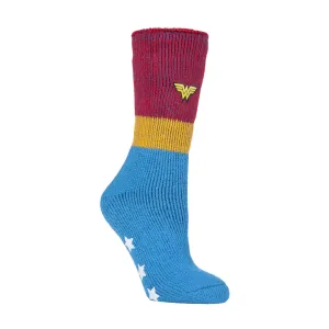 Ladies Wonder Woman Novelty Thermal Slipper Socks