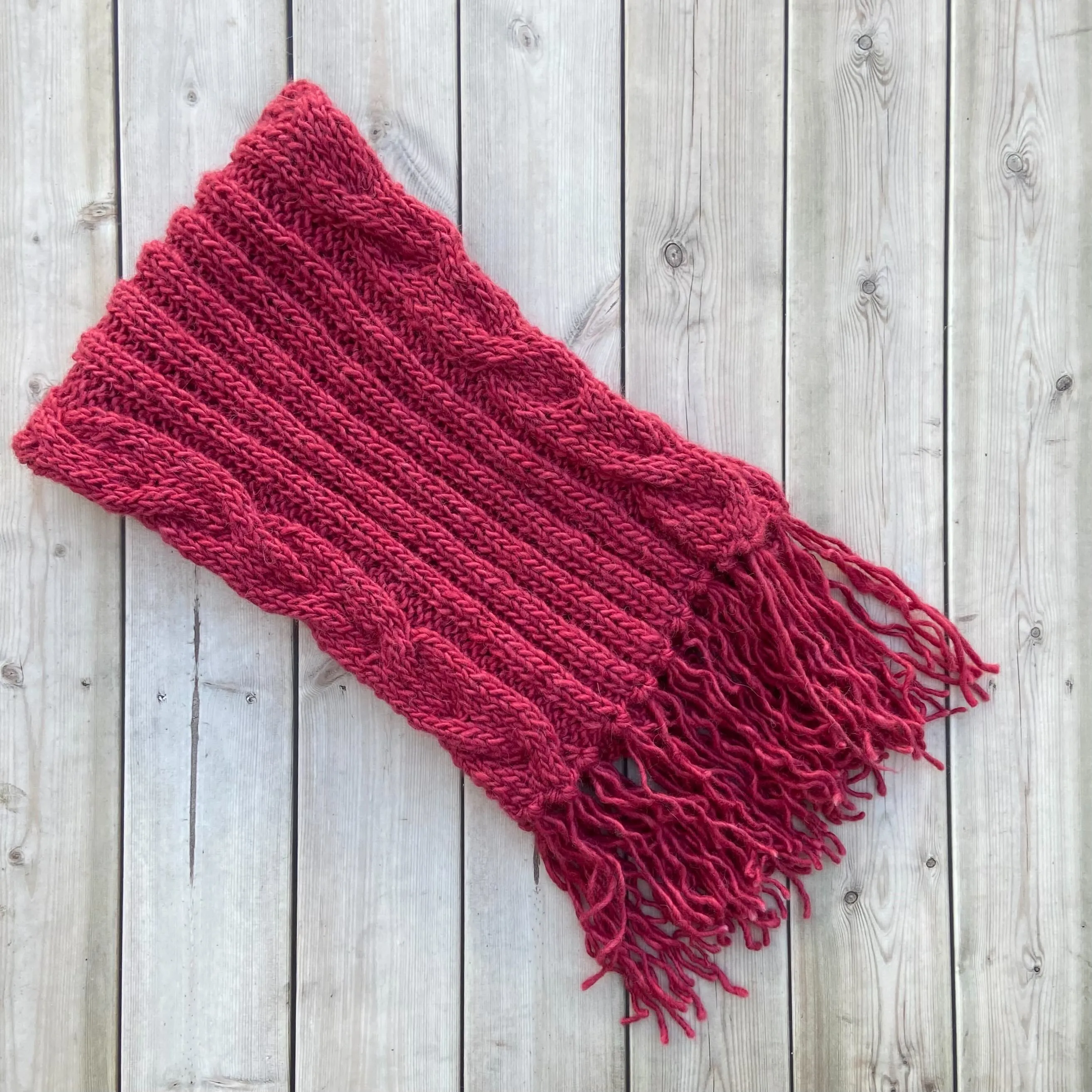 Lady In Red Alpaca Scarf