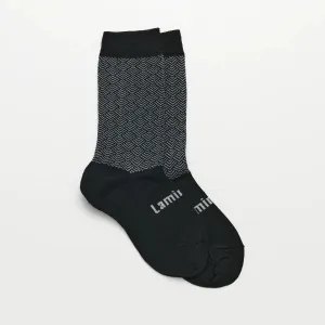 Lamington II SHELDON Merino Wool Pattern Socks - blk/what