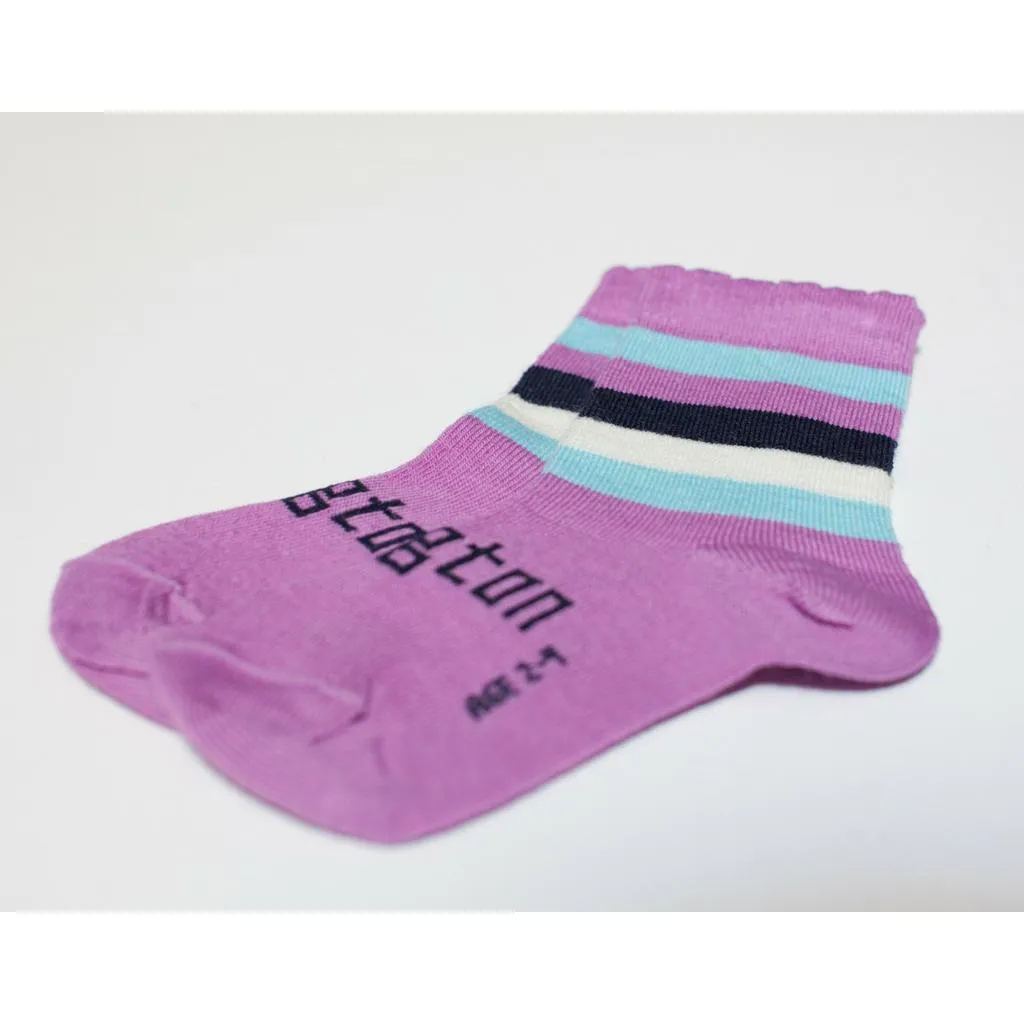 Lamington Merino Crew Socks - Boysenberry