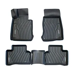 LASFIT Floor Mats Fits for Mercedes Benz GLC 2016-2021, Custom TPE Floor Liners, All Weather Guard, 1st & 2nd Row, Black