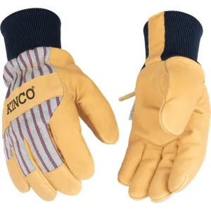 Lined Grain Pigskin Leather Palm with Knit Wrist - 1927KW