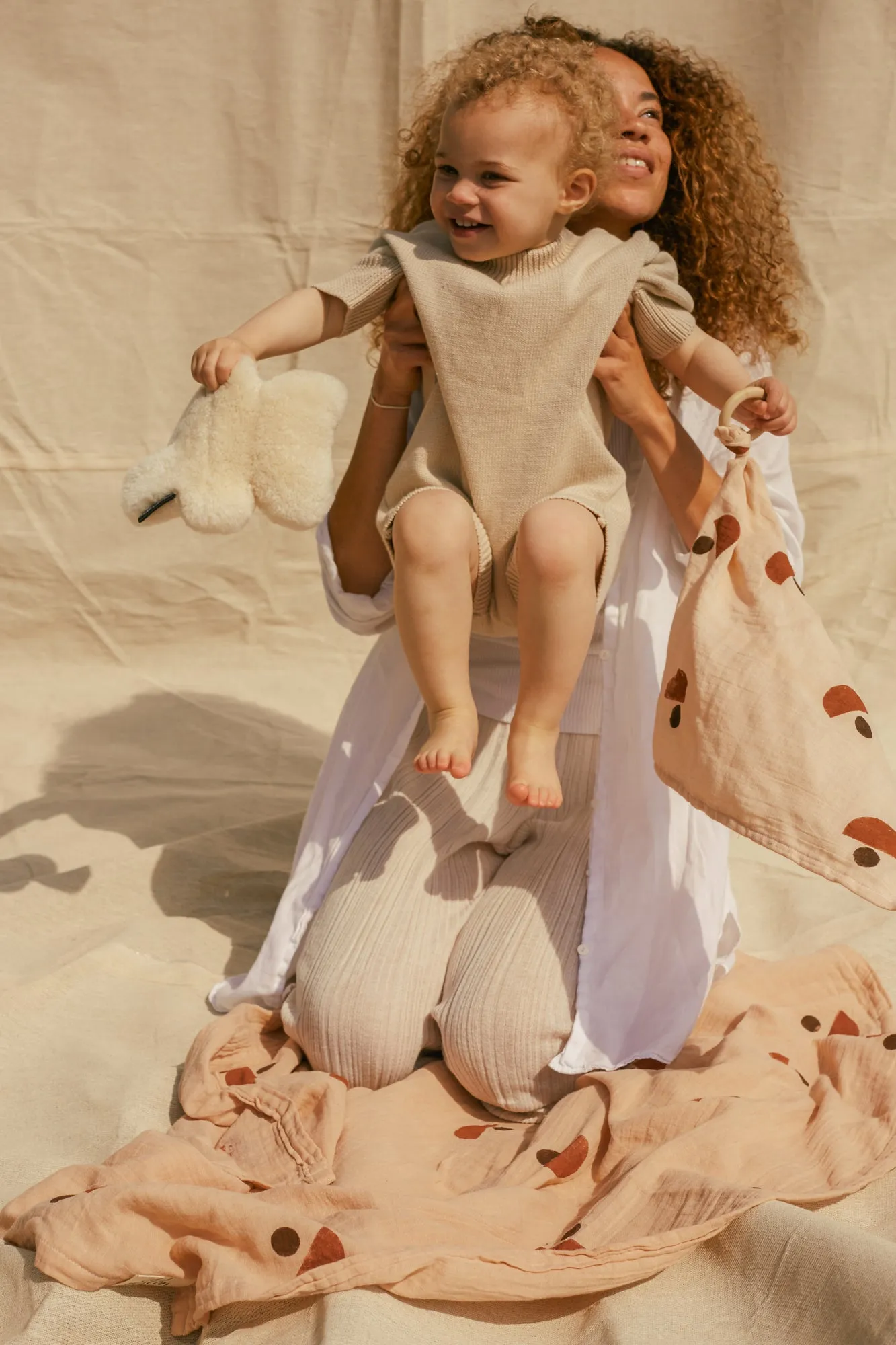 LITTLE BEACON X BINIBAMBA ROSE MOON MUSLIN DUO
