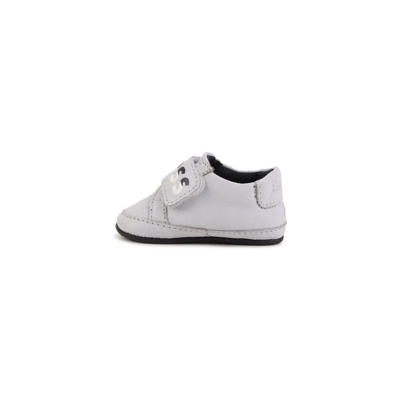 Logo Lettering Leather Slippers