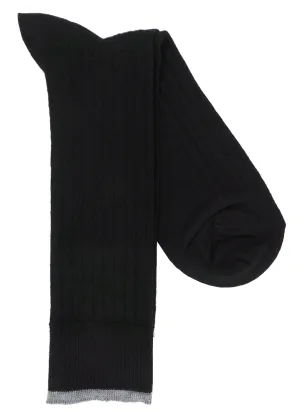 Lorenzo Uomo Merino Blend Ribbed Dress Socks