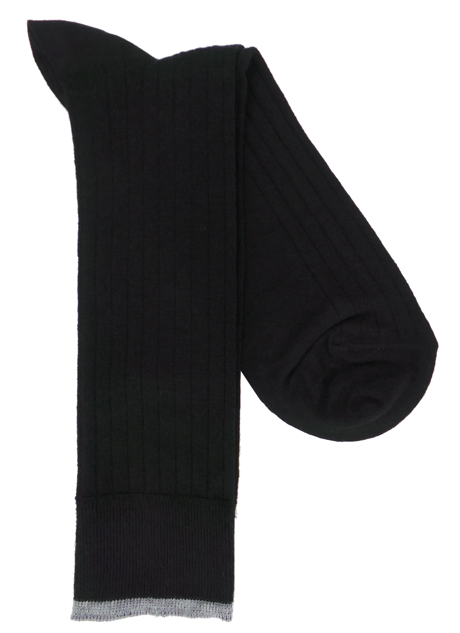 Lorenzo Uomo Merino Blend Ribbed Dress Socks