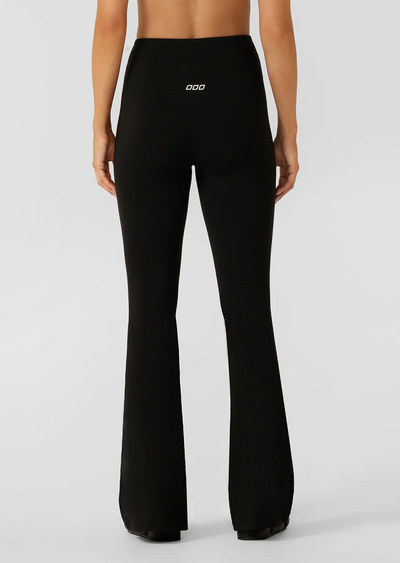 Lotus Flare Full Length Thermal Leggings | Black