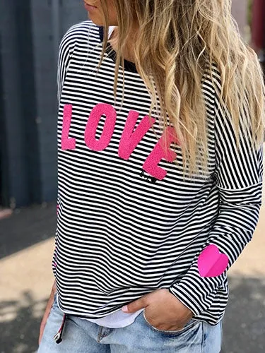 Love Retro Long sleeve Top - Stripe