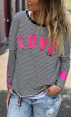 Love Retro Long sleeve Top - Stripe