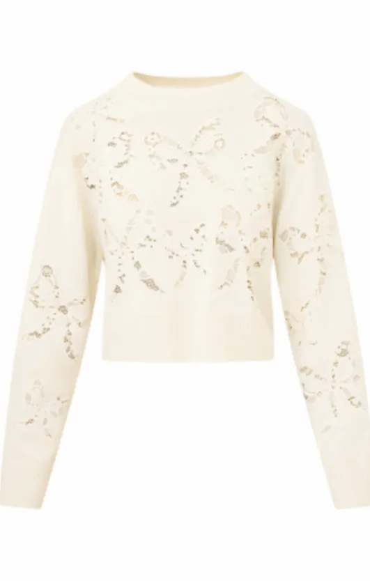 Love Shack Fancy Parson Pullover - Marshmallow Bliss