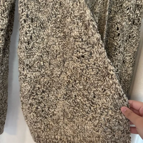 lucky brand diamond knit wool blend chunky cardigan